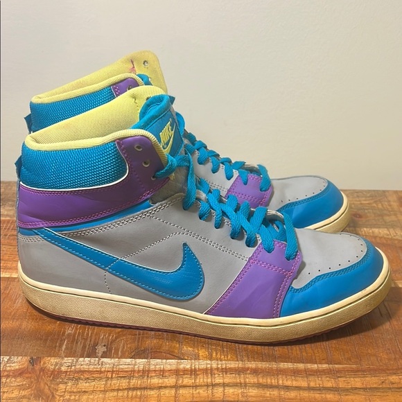 Nike Shoes - Nike High-Tops in Blue, Purple, and Gray, Women’s 11